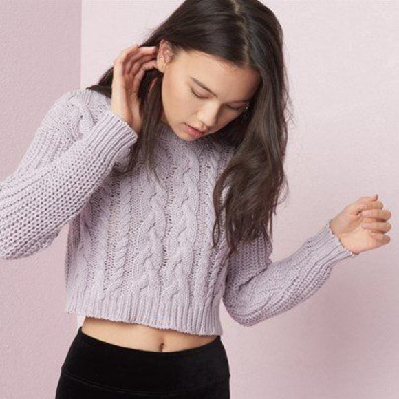 Garage Chunky Cable Knit Sweater In 